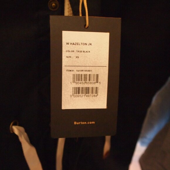 Burton Hazelton Hooded Jacket Womens Sherpa Fleece Collar True Black Size XS - Picture 9 of 13